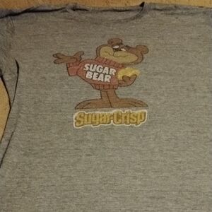 Vintage Sugar Bear Sugar Crisps Cereal Grey T-Shirt